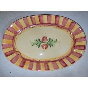 Gail Pittman Siena oval serving dish, tableware, vintage, decorative platter